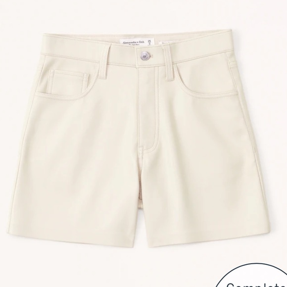 Abercrombie vegan leather shorts NWT 10 - Picture 1 of 8